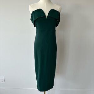 Lulu's Green Strapless Sheath Cocktail Dress